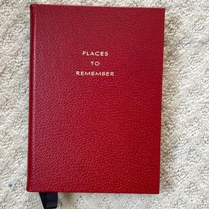 Leather bound Smythson Places to Remember book